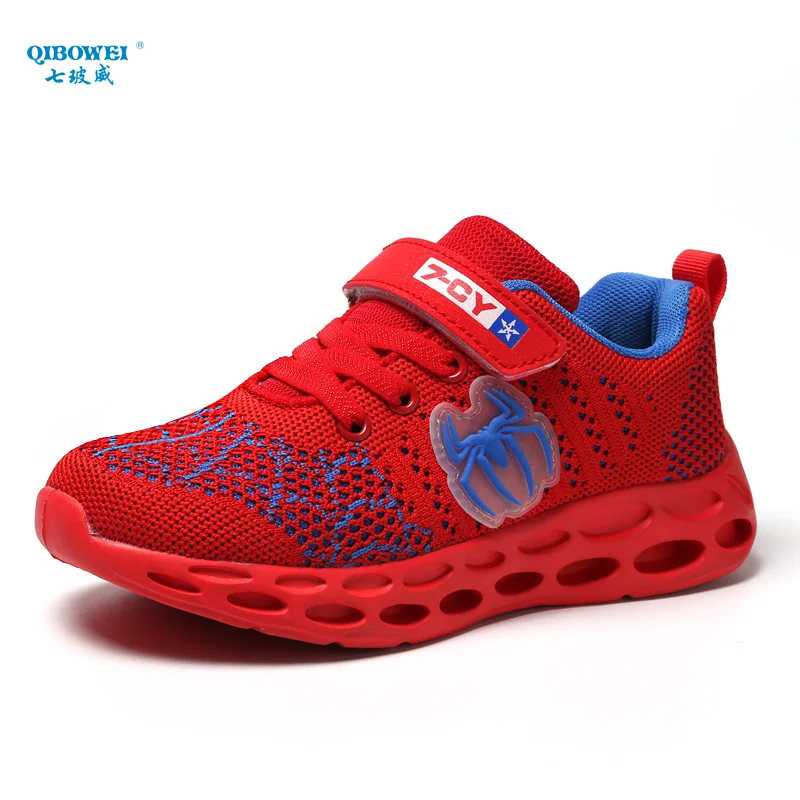 

2019 Spring Autumn Boys Sneakers Children Shoe Kids Spider Sports Air Mesh Breathable Shoes Baby Outdoor Running Shoes