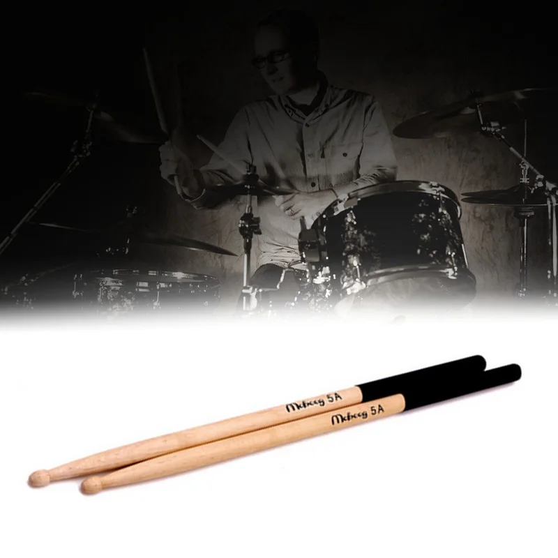 

1 pair Non-slip Rock Accessories Percussion Musical Design Stick Lightweight 5A Tip Drumsticks Maple Wood Drum Sticks For Drum