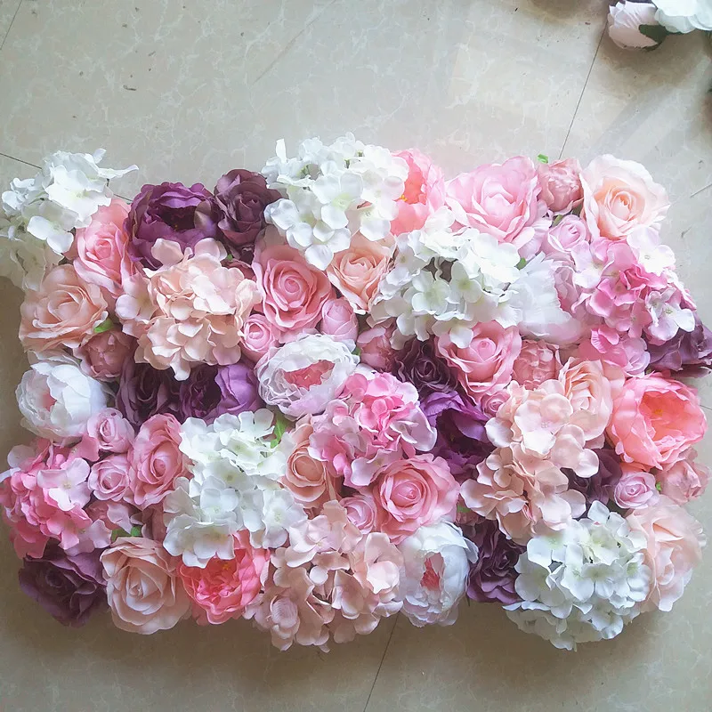 

SPR Free Shipping 10pcs/lot high quality Artificial rose flower wall panel backdrop arch wedding market home occasion decoration