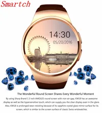 Smartch KW18 2017 newest smart watch for apple samsung android support heart rate monitor health full round smartwatch wearable