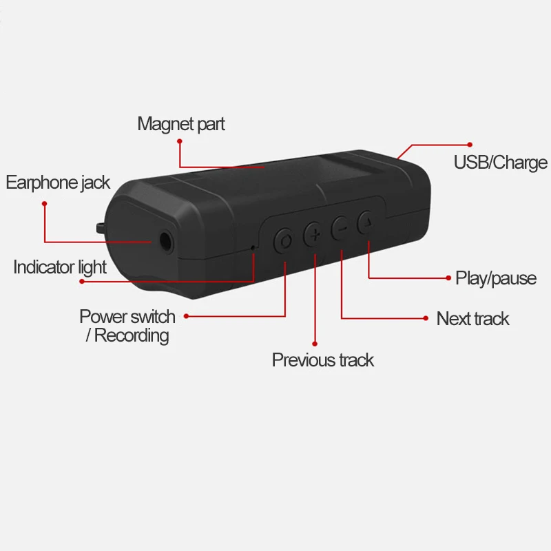 Yescool A50 8GB Digital Voice Recorder long distance HD FM transmitter Audio activated data encryption Professional Dictaphone