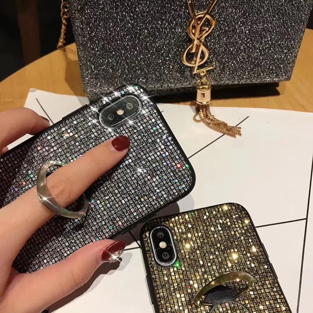 

Glitter Simulation diamond phone case for Iphone 6 6S 7 8 Plus X XR XS MAX protective phone back cover TPU fundas capa coque