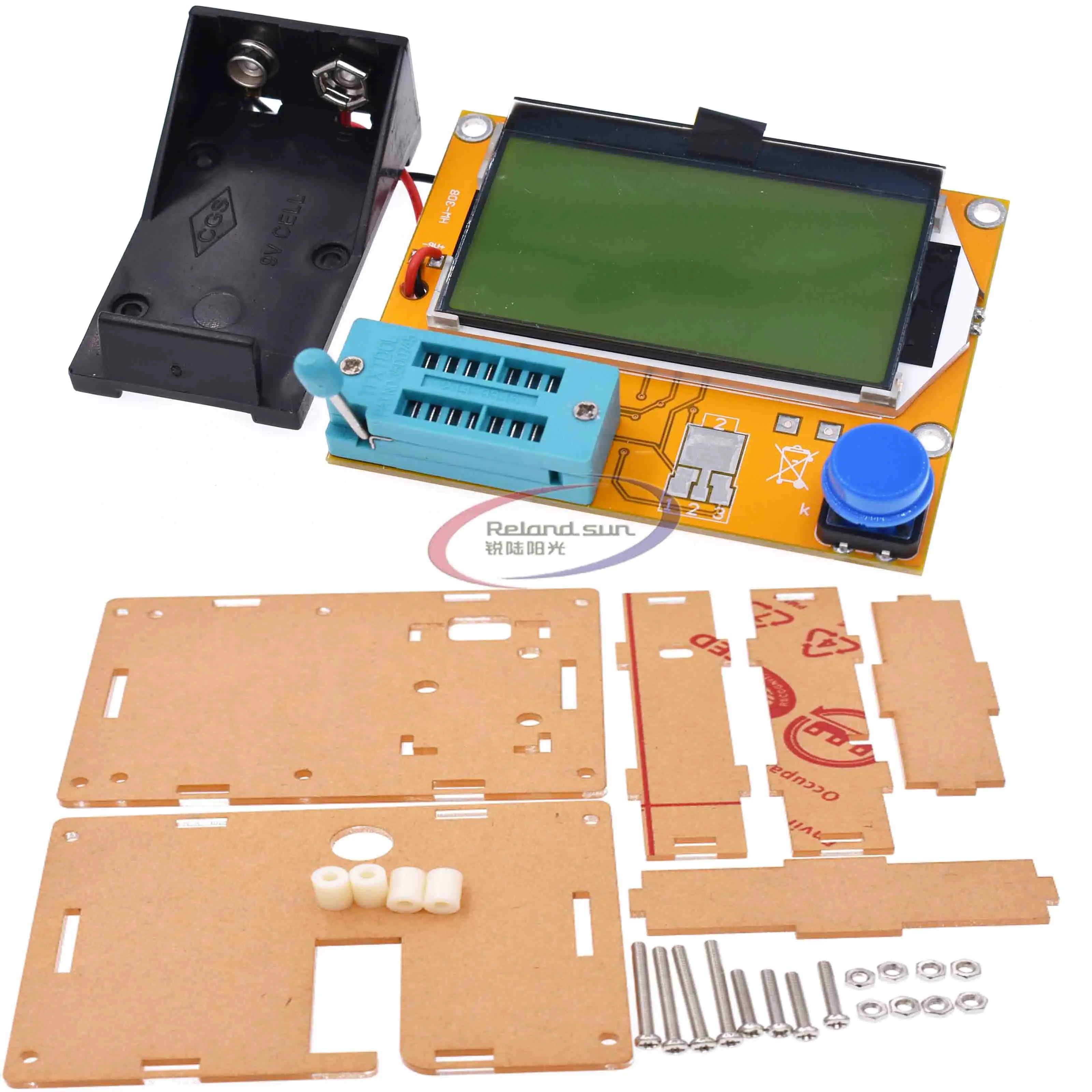 Lcr-T4 Mega328 M328 Multimetr Transistor Tester Esr Meter Retroilluminazione Diodo Triodo Capacità Esr Meter Mos Pnp Npn Lcr W/ Case
