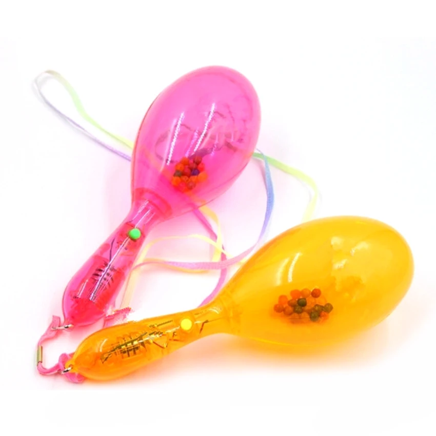 Novelty Design Plastic LED Light up Sand Hammers Funny Noise Maker