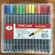 24/36 цветов Fineliner ручки сверхтонкие маркерные ручки 0,4 мм на водной основе Ассорти Искусство Рисунок для детей граффити крюк волоконные ручки