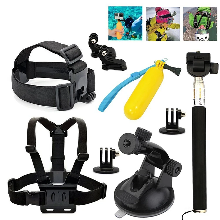 Buy Cheap Accessories kits Chest Head belts + Selfie Stick +Suction cup etc for Gopro /Xiaomi Yi /Sony/SJCAM Sport & action cams
