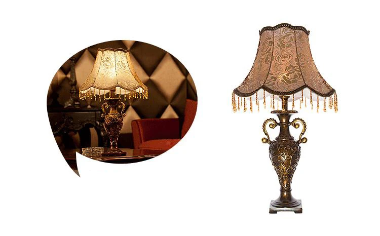 Античная Гостиная Кабинет Ретро Винтажная настольная лампа старая мода смоляная настольная лампа
