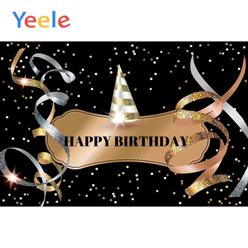 

Yeele Birthday Background Splendid Poster Ribbon Celebrating Party Baby Photography Scene Photographic Backdrop For Photo Studio