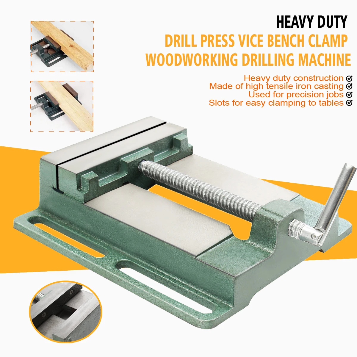 

5 Inch Heavy Duty Drill Press Vice Bench Clamp WoodWorking Drilling Machine Milling Drilling Clamp Machine Vise Tool