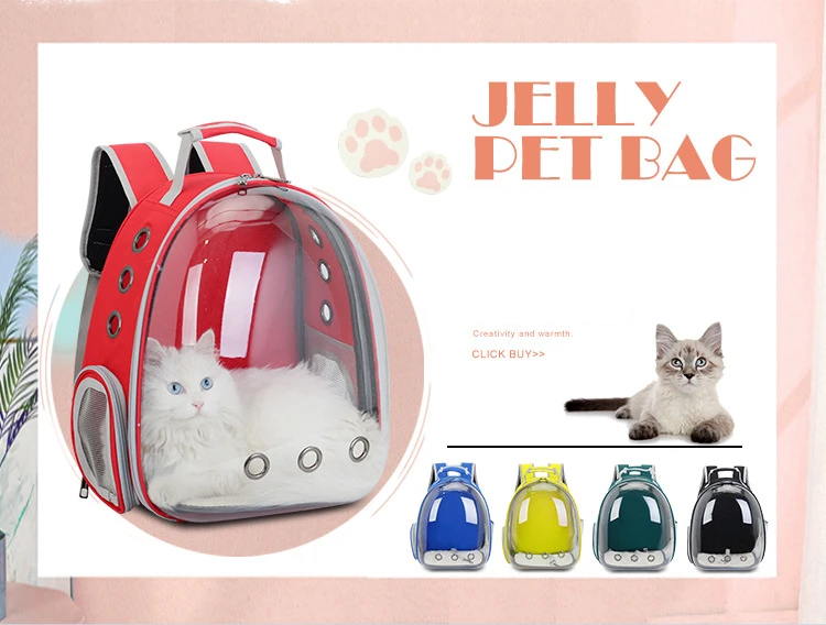 Однотонная прозрачная сумка для домашних животных, рюкзак для кошек/собак, переносная сумка, рюкзак для домашних животных, космическая капсула, товары для кошек, 10 цветов