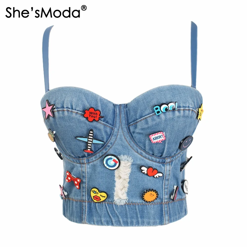 Милая мультяшная декоративная булавка She'sModa с отверстиями бюстье пуш ап