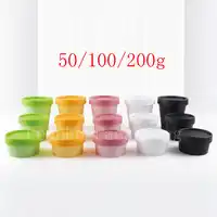 50g 100g 200g Empty Cosmetic Containers Colored Cream Pot Mask Cream Cosmetics Bottle Jar With Screw Cap Cosmetic Package Can