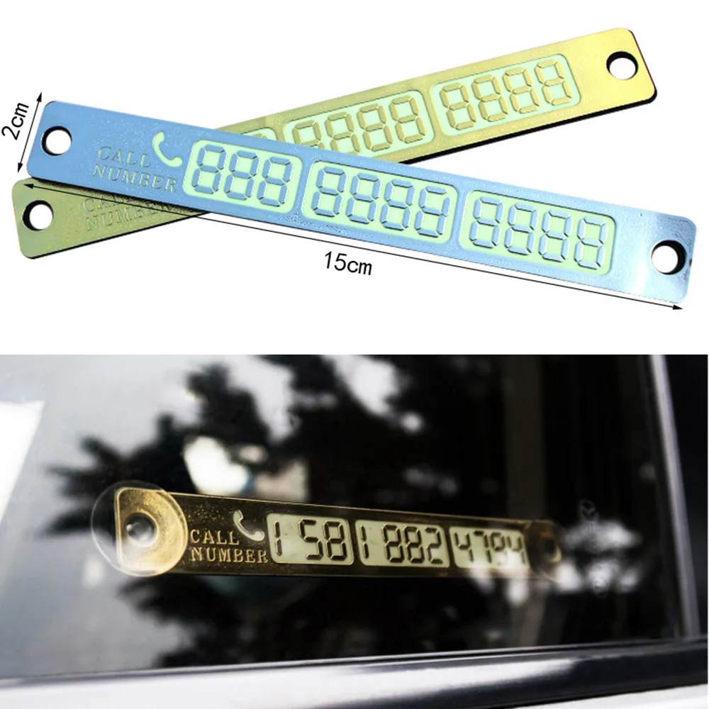 

Car Styling Parking Notification Phone Number Card Luminous Telephone Number Plate Car-Styling Accessories Wholesale