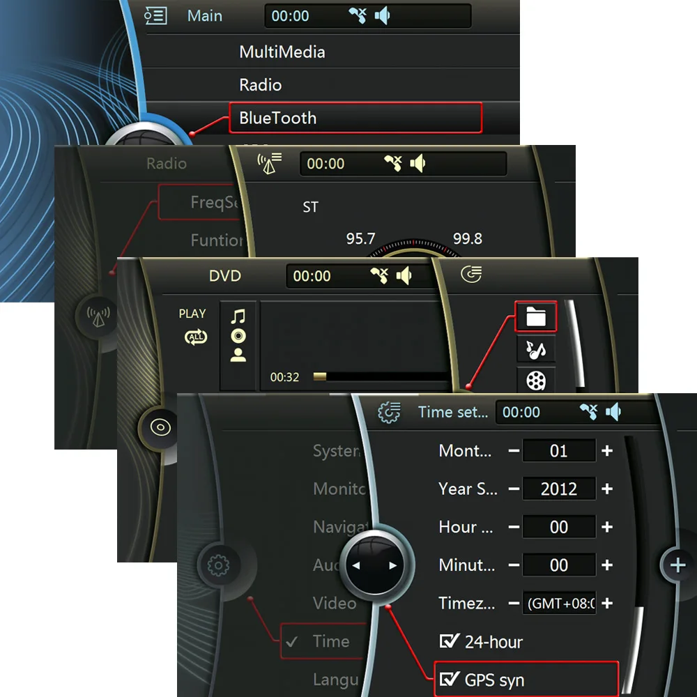 Clearance 8.3 Inch HD Touch Screen Car DVD Player GPS Navigation in Dash 2 Din Car Radio Bluetooth for BMW X1 E84 Display+DVD Player 14