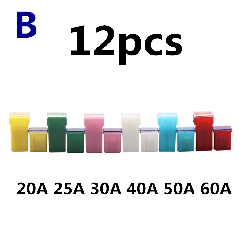 9/12/24/30/60/108 шт. автомобилей предохранителей автомобильный японского авто предохранителей комплект PAL низкий профиль jcase коробчатые предохранитель комплект для Toyota - Цвет: Темно-серый