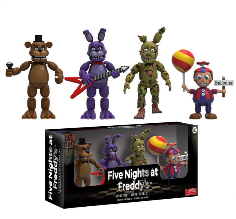 игрушки Five Nights At Freddy's 4 шт./компл. фигурку FNAF Бонни Фокси Фредди Fazbear медведь