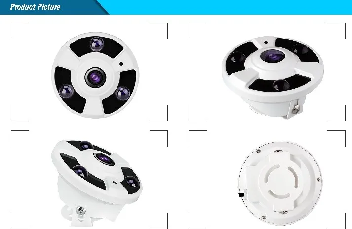 FishEye 360 Degree Panoramic AHD IR Dome Camera
