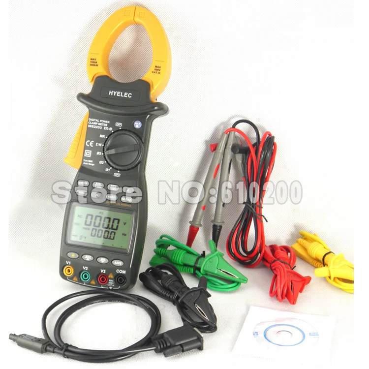 HYELEC High quality MS2203 3 phase TRMS Digital clamp Meter power