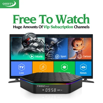 

New T95Z PLUS Android 7.1 Amlogic S912 Octa Core 2GB 16GB Dual Wifi with Europe Arabic French IPTV 1300 Channels 4K Smart TV Box