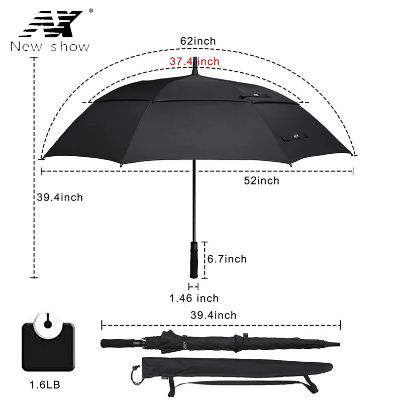 Sombrillas Para Boda Зонт от дождя Wo мужской двойной слой зонтик мужской супер сильный Ветрозащитный Открытый Гольф Зонты Javascript Z620