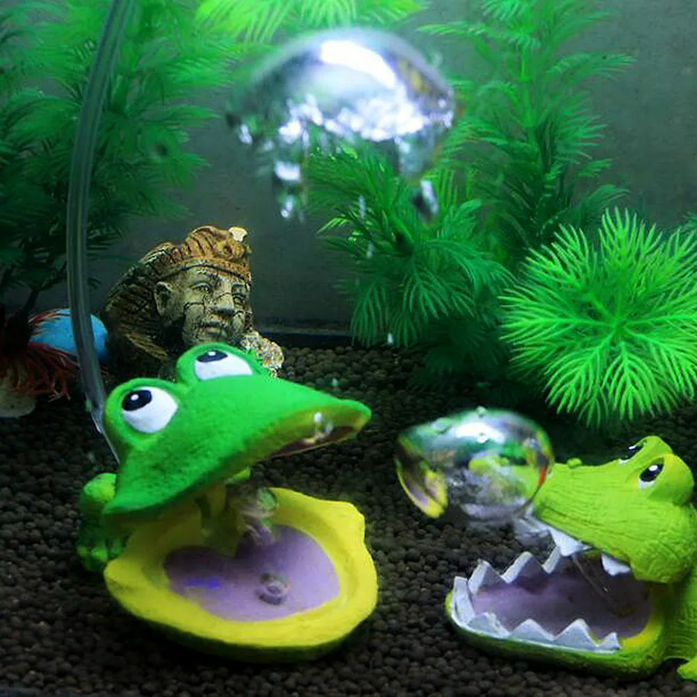 ZXZ Resin Frog Air Bubble Bubbling Stone Oxygen Pump Fish Tank Aquarium