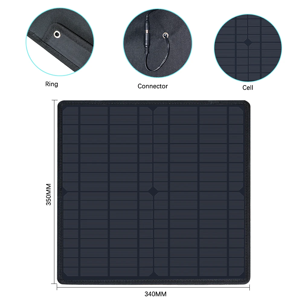 Xinpuguang Водонепроницаемая солнечная панель ячейка 20 Вт 18 В/5 В моно автомобильное зарядное устройство для наружного кемпинга аварийный источник питания прикуриватель