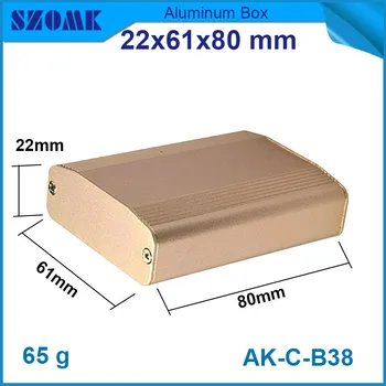 

10pcs/lot customized and anodizing aluminium profiles small switch case for electronics 22*61*80mm