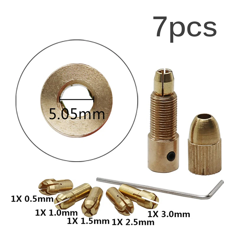 Electric Motor Shaft Mini Drill Chuck Fixture Small Drill Bit Micro Chuck Fixing Device Drill Bit Set Metal Woodworking Tools
