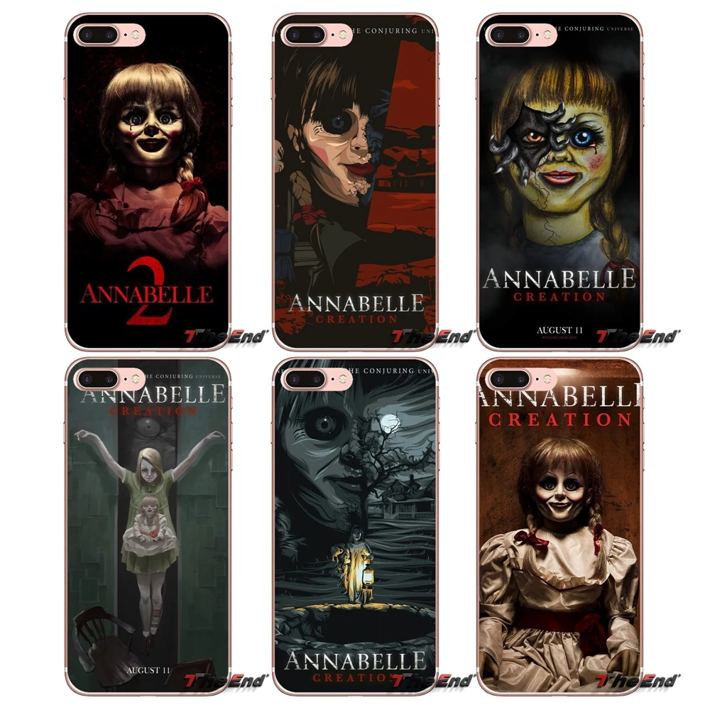 

For Samsung Galaxy S2 S3 S4 S5 MINI S6 S7 edge S8 S9 Plus Note 2 3 4 5 8 Coque Fundas horror Annabelle Creation 2017 Design Case