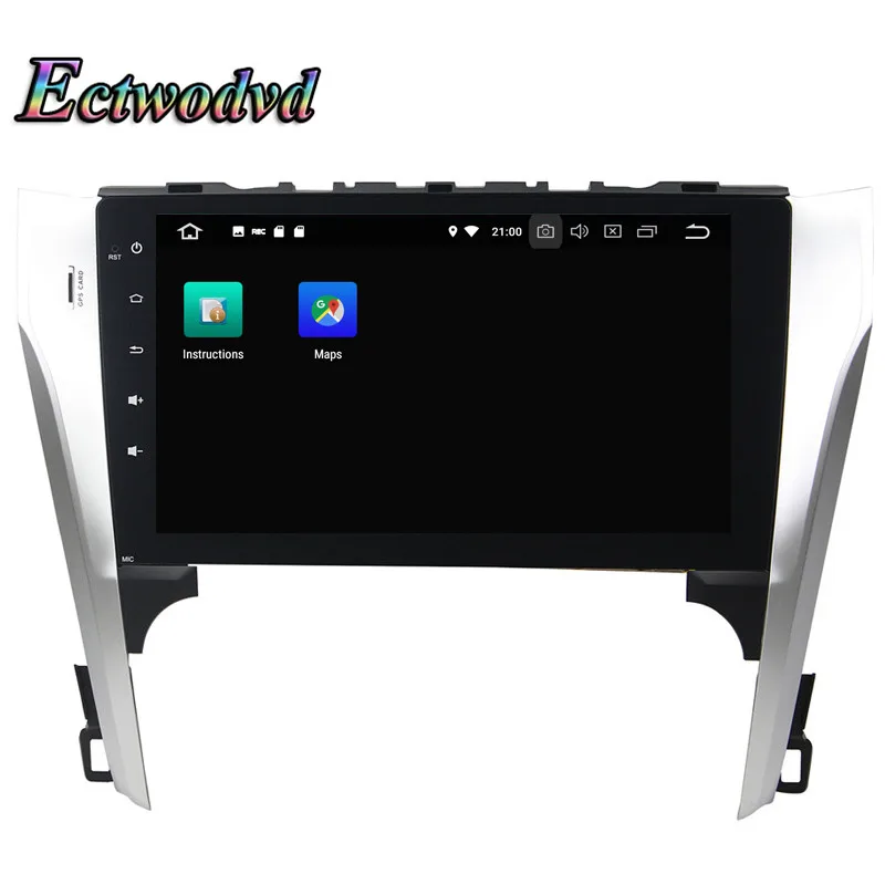 Perfect Ectwodvd Octa Core 4G RAM 64G ROM Android 9.0 Car Multimedia DVD Player GPS HeadUnit for Toyota Camry 2012 2013 4