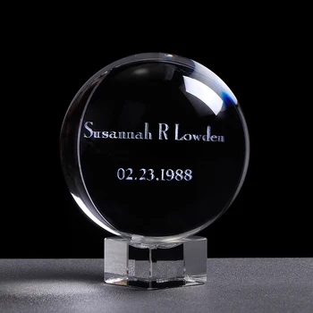 

Personalized Glass Name Customized Birthday Gift Special Date and Name Globe Custom Souvenir Gift Present Wedding Party Favors