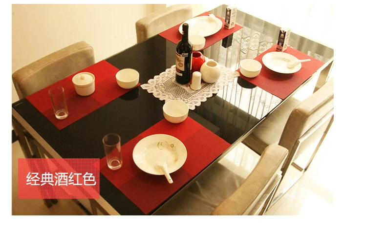 Шт. 4 шт. японские подставки стол коврики плиты изоляции салфетки Простой прямоугольный посуда Подставка под миску