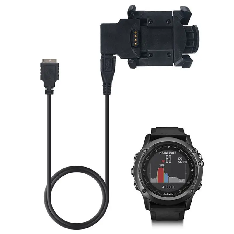 Зарядное устройство для Fenix 3, Fenix 3 Sapphire, Fenix 3 HR, Quatix 3, Tactix Bravo Smartwatch-usb зарядный кабель зажим 100 см