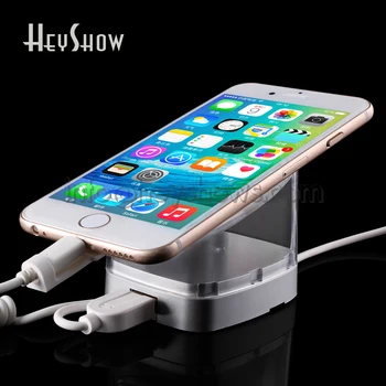 

Acrylic Handheld Iphone Security Alarm Mobile Phone Anti Theft Holder Cellphone Display Lock System For Apple Store Retail