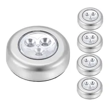 Кухонный шкаф ночной Светильник 3LED Серебряный шкаф светильник на батарейках беспроводной накопитель кран сенсорный толчок кухня спальня