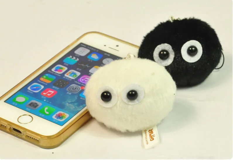 1 шт. выбор цвета Kawaii Mini 6 см белый Тоторо + черный пылесборник плюшевая мягкая