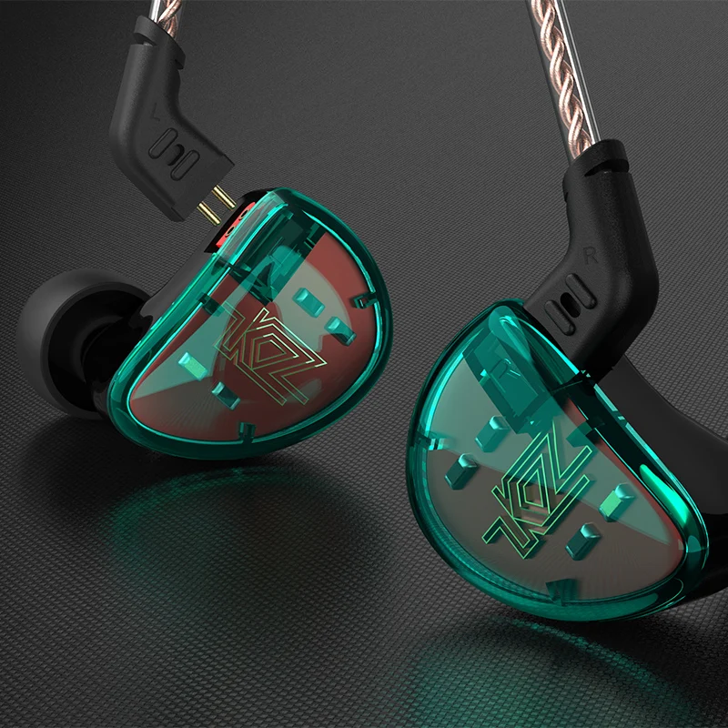 KZ AS10 5BA HiFi estéreo en la oreja los auriculares de alta resolución auriculares con 1,2 m de Cable de 2 pines cinco armadura equilibrada conductor - 5