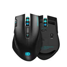 Беспроводная игровая мышь 2,4 ГГц 3000 точек/дюйм шестицветная Вращающаяся лампа Usb приемник, эргономичная игровая мышь для ПК и ноутбука