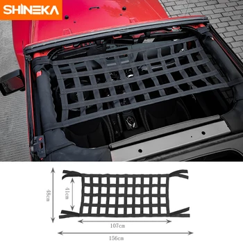 

SHINEKA Car Styling New Cloth Top Roof Bed Rest Cover Network Holder for Jeep Wrangler JK JL 2007-2019 Auto Accessories