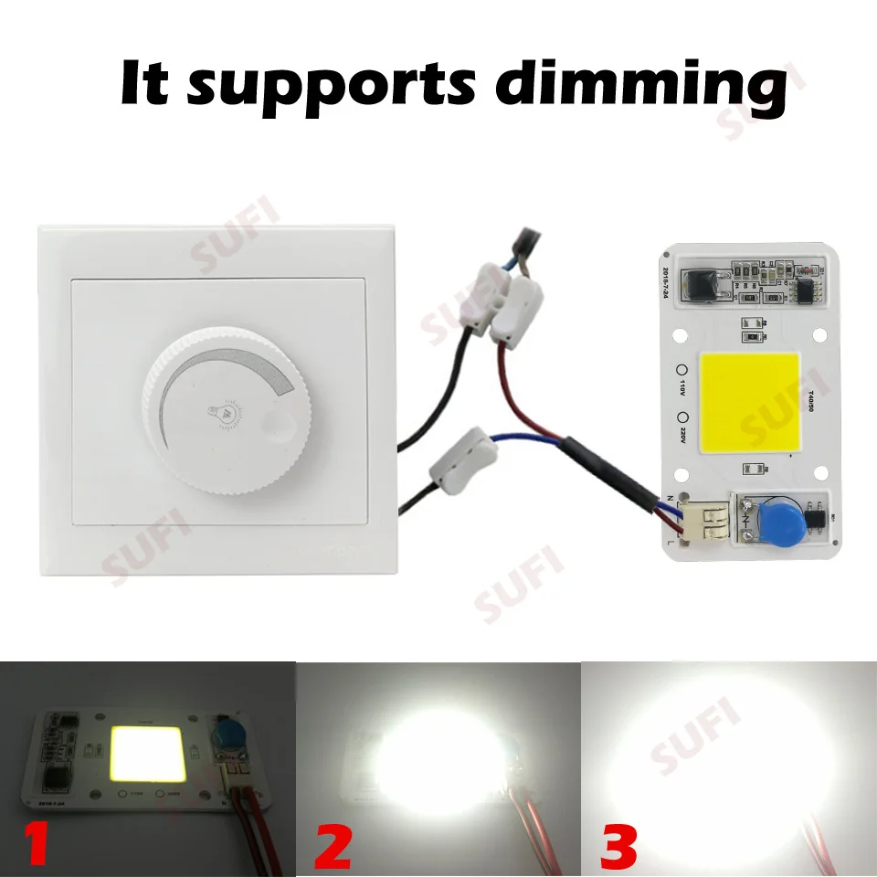  Smart IC 20W 30W 50W Warm Natural Cool White Red Green Blue Full Spectrum AC220V LED Bulb Chip Outd - 32922455478