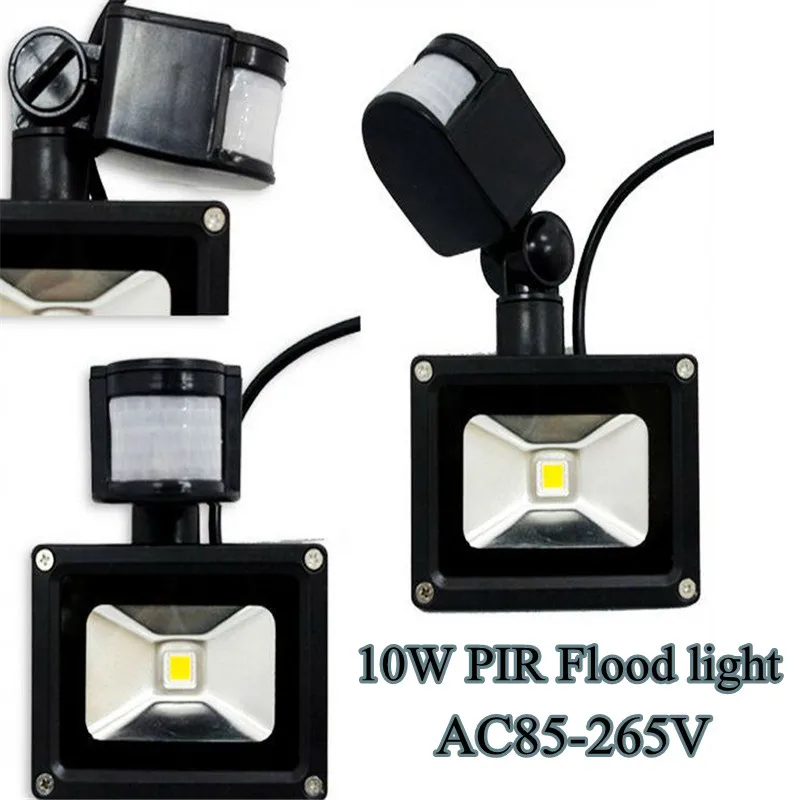 Free shipping by DHL PIR 10W LED Floodlight 900LM AC85 265V Motion