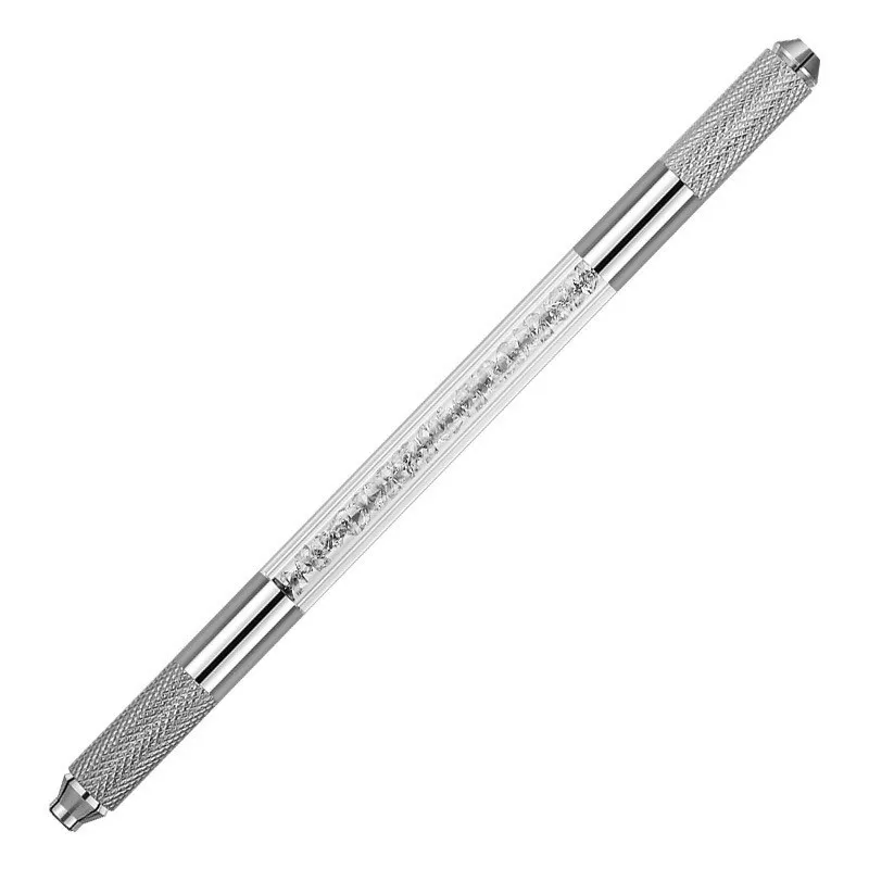 Ручная двойная головка для бровей для губ татуировка ручка Перманентный микроблейдинг ручка с ручка со стразами татуировки аксессуары