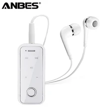 ANBES Bluetooth Headset Sport Earphone Clip On Wireless Headphone Stereo Music Auriculares For iPhone Xiaomi Samsung Laptop