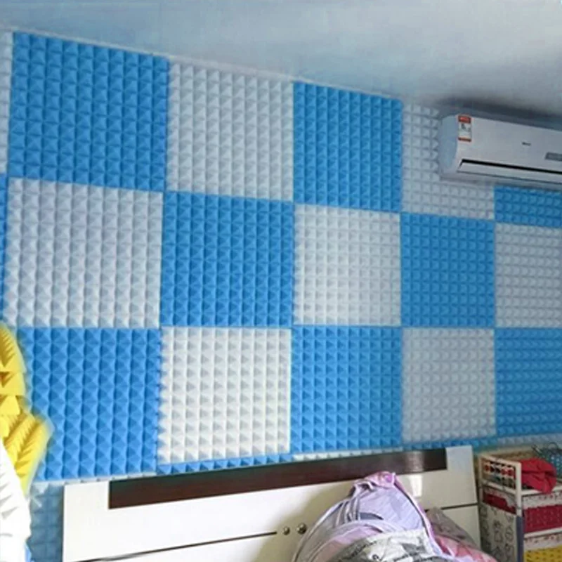 1 шт. 30*30 см DIY шумоподавление наклейки звукоизоляционные плитки поролоновая