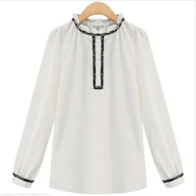 Nice Nice Style Spring Autumn For women/lady Fashion Shirts Pullovers Patchwork Tops Casual Long Sleeve Solid Color Blouses S-XL
