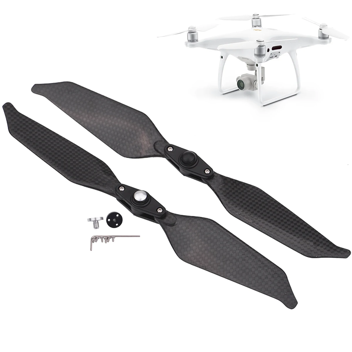 

Folding Propeller Carbon Fiber Blade for Phantom 4 Drone 9455s Low Noise Props for DJI Phantom 4 Pro V2.0 Advanced Spare Parts