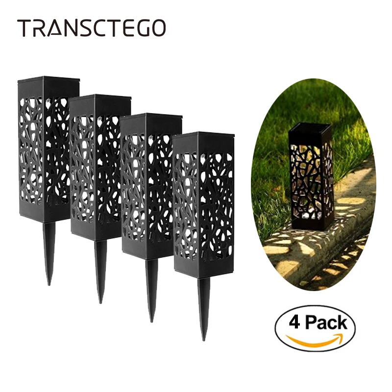 

4PCS Solar Garden Pathway Lights Lawn Lamp Garden Lantern Decoration Outdoor Path Light Wireless Waterproof Night Led Solar Lamp