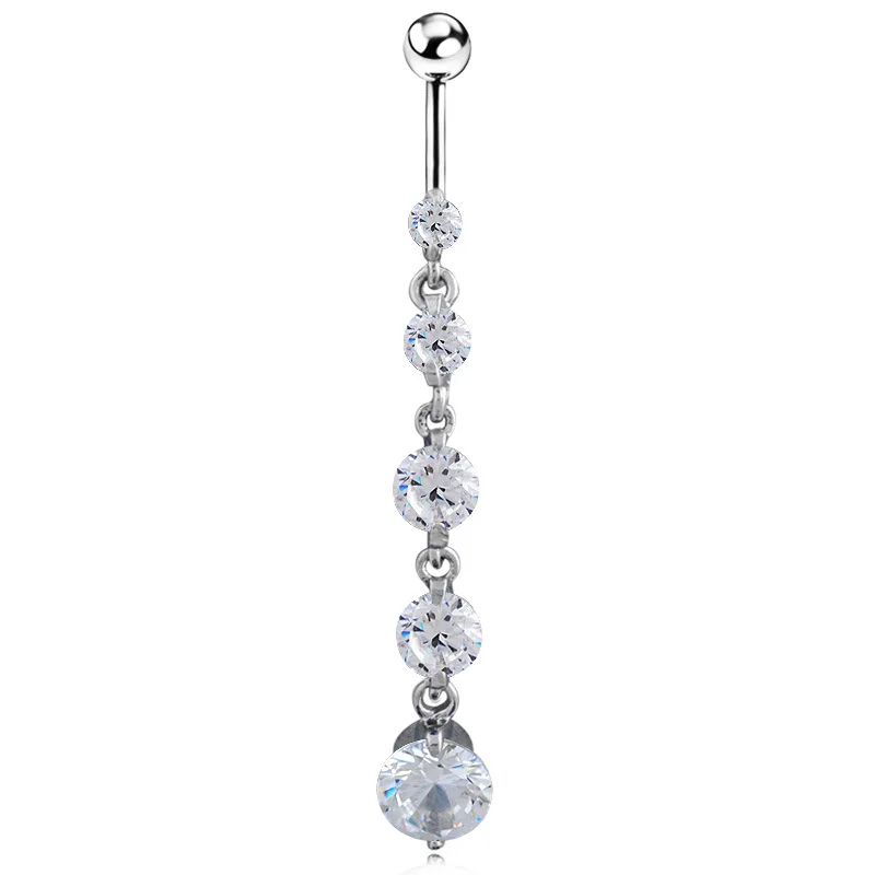 Длинные Стразы для пирсинга живота 2016 брендовые кольца пупка модные ювелирные