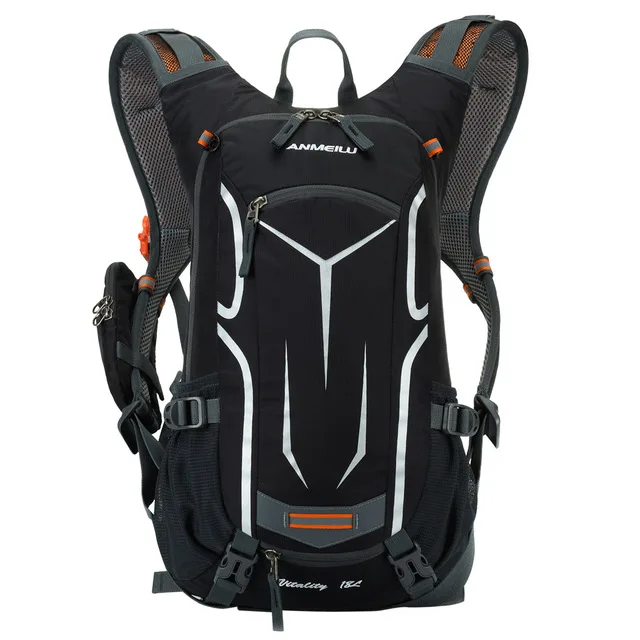 ANMEILU Велоспорт рюкзак 18L водонепроницаемый походный рюкзак Спорт на открытом воздухе альпинистская велосипедная сумка Спортивные рюкзаки с дождевой крышкой - Цвет: Black
