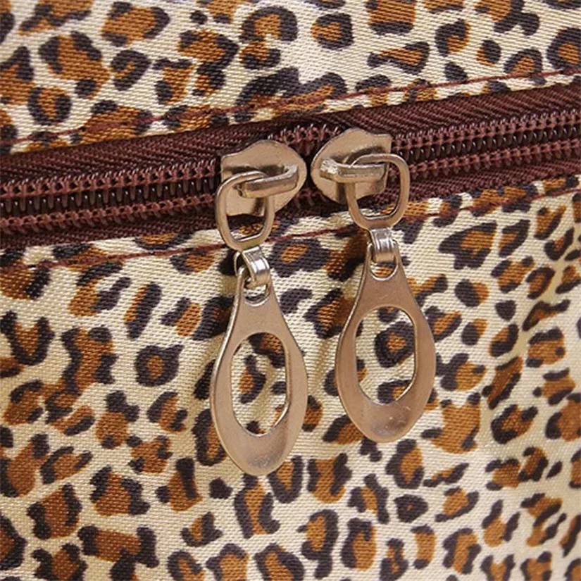 Leopard Print Cosmetic Bags Women Travel Makeup Bag Make Up Bags